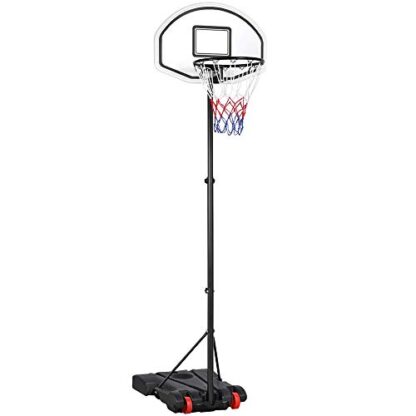 Youth Portable Basketball Hoop 6.4-8.2ft Height Adjustable Basketball Set Indoor Basketball System Outdoor Training Hoop w/Wheels - Image 10