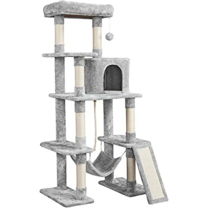 63in Multi-Level Cat Tree for Indoor Cats, Cat Tower Cat Condo w/Scratching Posts, Cat Activity Center Cat Climbing Stand Kitty Play House - Image 10