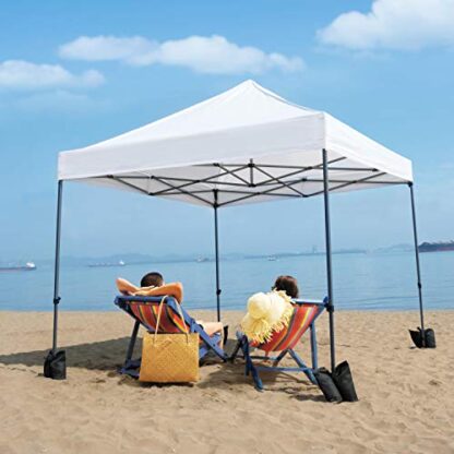 Commercial POP UP Canopy Tent, Folding Shade Sails Canopy, Portable Shade Instant Canopy with Wheeled Carry Bag, Bonus 4 Canopy Sand Bags, 10x10 - Image 8