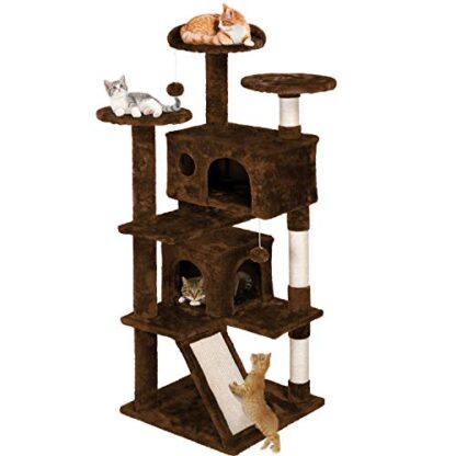 Cat Tree with Sisal-Covered Scratching Posts 55 inches - Image 8