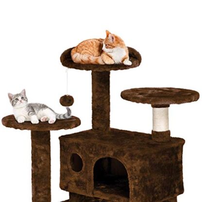 Cat Tree with Sisal-Covered Scratching Posts 55 inches - Image 3