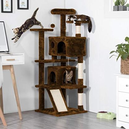 Cat Tree with Sisal-Covered Scratching Posts 55 inches - Image 6