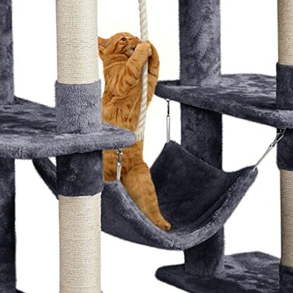 63in Multi-Level Cat Tree for Indoor Cats, Cat Tower Cat Condo w/Scratching Posts, Cat Activity Center Cat Climbing Stand Kitty Play House - Image 3