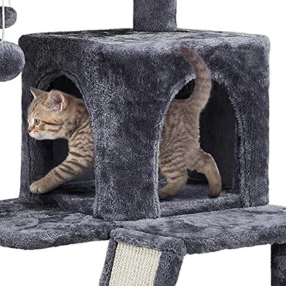 38'' Cat Tree, Cat Tower for Indoor Cats with Sisal-Covered Scratching Posts & Soft Platform, Professional Cat Tower Cat Furniture for Kittens - Image 8