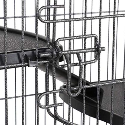 52-inch Black 6 Level Metal Critter Cage with 3 Front Doors - Image 5