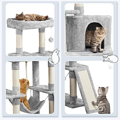 63in Multi-Level Cat Tree for Indoor Cats, Cat Tower Cat Condo w/Scratching Posts, Cat Activity Center Cat Climbing Stand Kitty Play House - Image 9