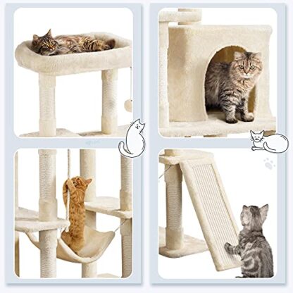 63in Multi-Level Cat Tree for Indoor Cats, Cat Tower Cat Condo w/Scratching Posts, Cat Activity Center Cat Climbing Stand Kitty Play House - Image 7