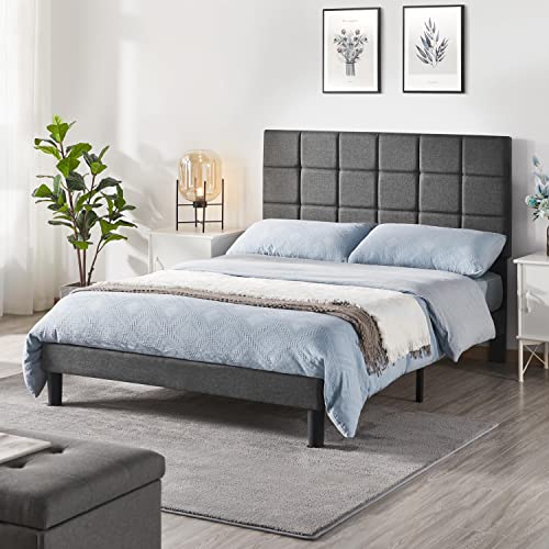 Full Upholstered Bed Frame Mattress, Adjustable Height Metal Bed Frame Full