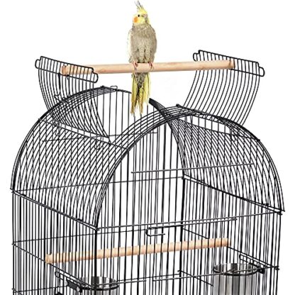 59-Inch Rolling Standing Medium Dome Open Top Bird Cage - Image 4