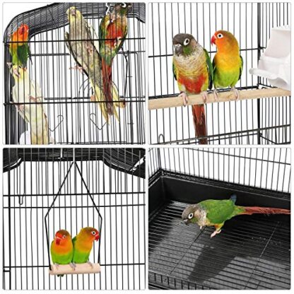 41-Inch Open Play Top Medium Size Quaker Parrot Bird Cage Cockatiel Indian Ring Neck Sun Parakeet Green Cheek Conures Lovebirds Budgies Canary F - Image 6