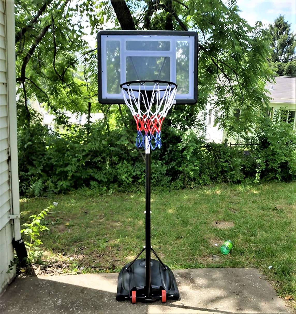 7.2-9.2FT Height-Adjustable Basketball Hoop System for Kids Youth w/Wheels 