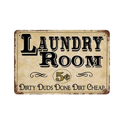 8 inch x 12 inch Retro Nostalgic Luaundry Room Metal Tin Sign Home Cofe Bar Wall Decoration Signs Decor