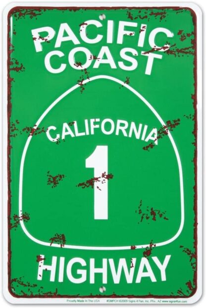 8 x 12inch Pacific Coast Highway Tin Sign