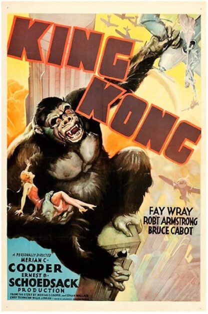 8x12 inch King Kong Movie Poster Tin Sign Retro Wall Decoration Home Bar Club Cinema Cafe Bedroom Garage Art Deco Creative Gift Collection