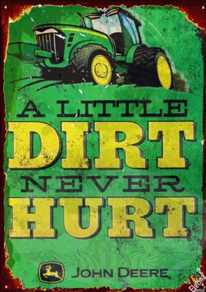 8x12 inches Tin Sign John Deere Tractor Metal Vintage Art Poster Plaque Garage Home Wall Decor