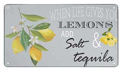 8x12 inch Cute Lemon Sign When Life Gives You Lemons Retro Tin Sign Farm Botanical Garden Amazing Metal Signage Home Chicken House Wall Decoration Man