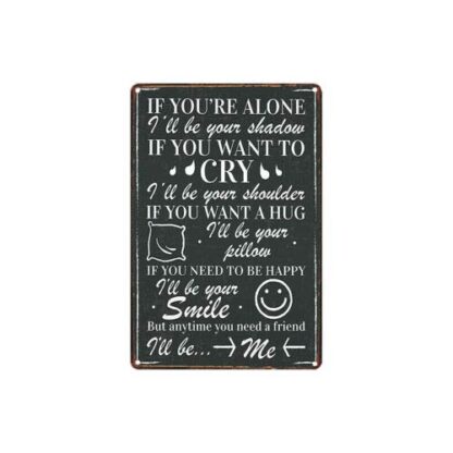 8x12 inch Retro Metal Tin Sign Vintage Friendship Aluminum Sign for Home Coffee Wall Decor