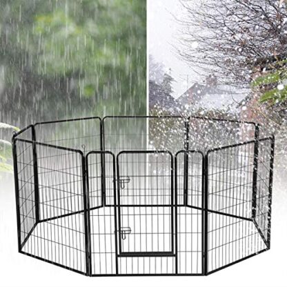 40-Inch 8 Panel Heavy Duty Pets Playpen Dog Exercise Pen Cat Fence with Door Puppy Rabbits Portable PlayPen for Yard, RV, Camping, Indoor/Outdoo - Image 4