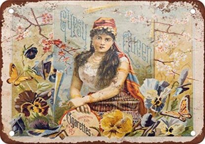 8x12 inch Gypsy Queen Cigars Vintage Look Reproduction Metal Tin Sign