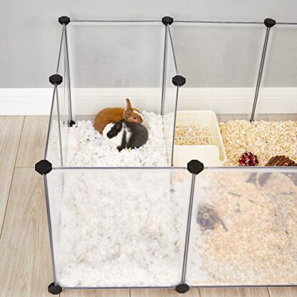 White Pet Playpen, Small Animal Playpen, Fence Cage with Bottom for Small Animals Guinea Pigs, Hamsters, Bunnies, Rabbits - Image 2