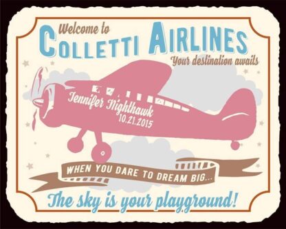 8x12 inch Great Tin Sign Personalized Airplane Gift for Pilot Hero Daughter Mother Girls Nursery Mom Airline Aviation Sign Aluminum Metal Sign Wall Decoration