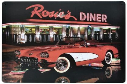 8x12 inch Diner Metal Tin Sign Retro Vintage Wall Plaque for Bar Cafe Restaurant Home Decor