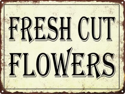 8x12 inch Fresh Cut Flowers Metal Signs Vintage Look Rustic Metal Signs Retro