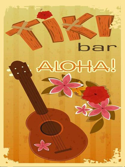 8''x12'' Tiki Bar Aloha Tin Sign Vintage Funny Creature Iron Painting Metal Plate Personality Novelty