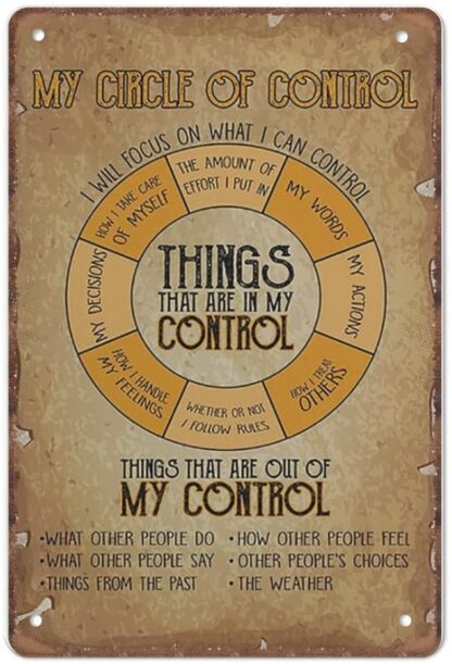 8x12 inch Things That are Out of My Control Social Worker Gift Tin Signs Vintage Funny Mother's Day Father's Day Metal Sign Poster Iron Sign Retro Wall