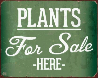 8x12 inch Plants for Sale Garden Centre Allotment Greenhouse Flowers Metal Tin Sign