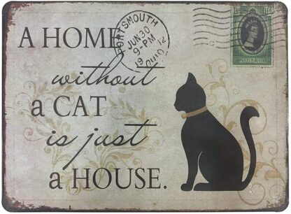 8x12 inch Home Cat Tin Sign Metal Tin Wall Signs Poster