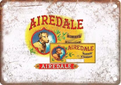 8x12 inch Vintage Retro Metal Sign Airedale Poster Plaque Decor Home Bar Coffee Man Cave Wall Decor Tin Sign