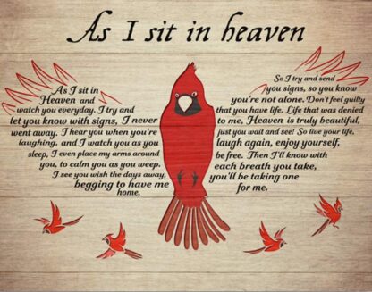 8x12 inch Vintage Cardinal Tin Sign cardinal that fell from the sky When I was Sitting in Heaven Sign for Home Garage Decoration Momery Gift