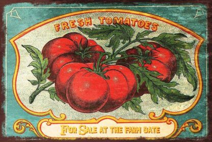 8''x12'' Fresh Tomatoes for Sale Tin Sign Vintage Funny Creature Iron Painting Metal Plate Personality Novelty