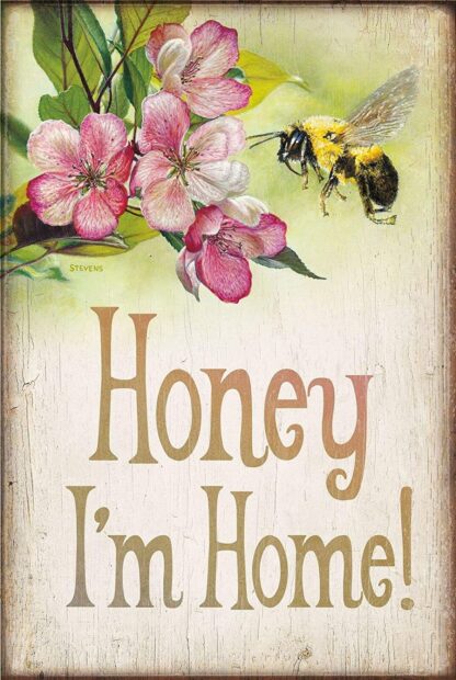 8x12 inch Honey I'm Home Metal Sign Wall Decor