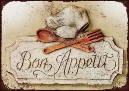 8x12 inch French Chef Poster Tin Sign Iron Painting Home Family Lovers Gift Funny Metal Signs Bedroom Novelty Retro Parlor Courtyard Wall Decor