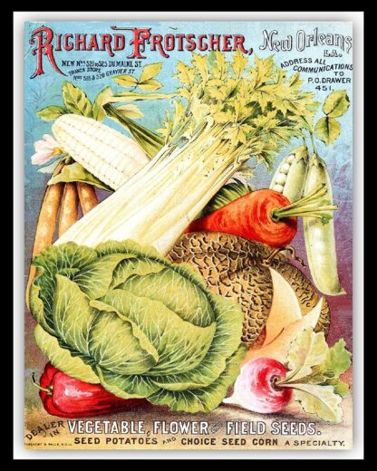 8x12 inch Vegetable Seed Catalogue Cover Garden Greenhouse Allotment Tin Sign