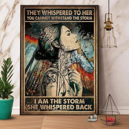 8x12 inch Camping Tattoo Girl They Whispered to HER Metal Sign Art Decor Home