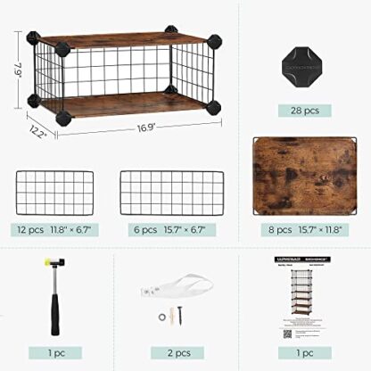 6-Tier Shoe Rack with Plastic Panels, Storage Organizer, Portable Cube Shoe Organizer for 12 Pairs, Expandable Modular DIY Storage Shelf - Image 4