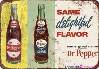 8x12 inch Retro Metal Sign/Beer Sign/1963 Diet Dr. Pepper Reproduction Decoratives Sign Retro Look Home Cave,Bar,Club,Kitchen Coffee Wall Art Decoration