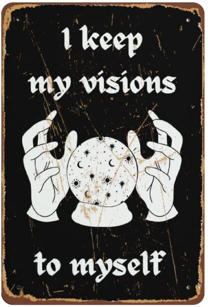 8x12 inch I Keep My Visions to Myself Stevie Nicks Fan Art Print Print,Stevie Dreams Poster Gift for A White Witch Novelty Tin Sign Plaque Bar Pub Retro