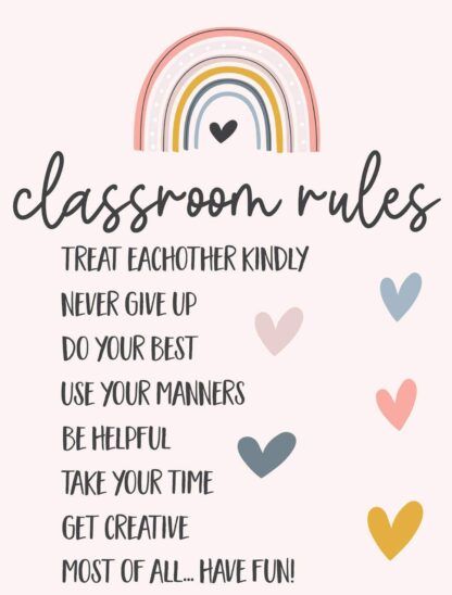 8x12 inch Classroom Rules Classroom Wall Decor School Decor Metal Tin Sign Poster Wall Plaque