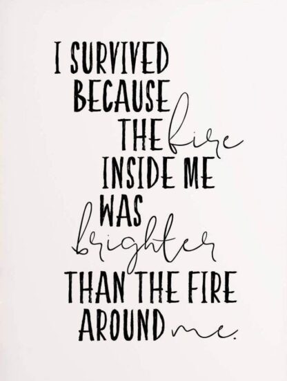 8x12 inch Motivational Wall Art Fire Inside Me Daily Reminder Note to Self Office Wall Art Classroom Decor Metal Tin Sign Poster Wall Plaque