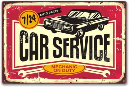 8x12 inch Retro Metal Wall Tin Sign Decoration Poster Car Service Vintage Sign Antique Decor Sign