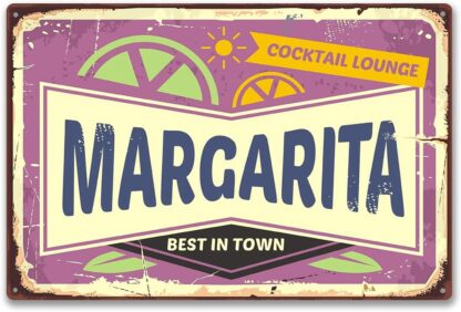 8x12 inch Tin Sign Metal Sign Cocktail Bar Retro Sign Design Margaritas Decor Sign