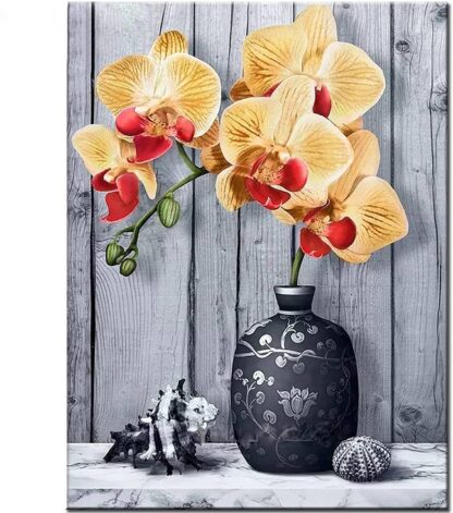 8x12 inch Yellow Orchid Flower? Tin Metal Sign Novelty Retro Garage Bar Kitchen Rule Humorous Vintage Home Family Friend Birthday Gift Iron Painting