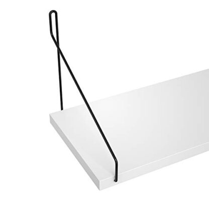 White and Black Set of 3 Wall Shelves, Floating Shelf, Decorative Shelves - Image 5