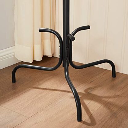 Black Coat Rack, Freestanding Metal Coat Tree with 6 Hooks, for Entryway, Bedroom, Living Room - Image 4