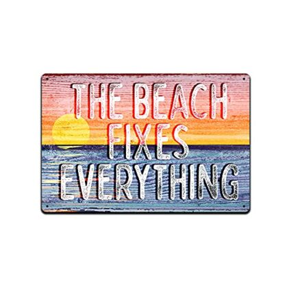 8x12 inch Tin Signs for Beach House Patio Décor