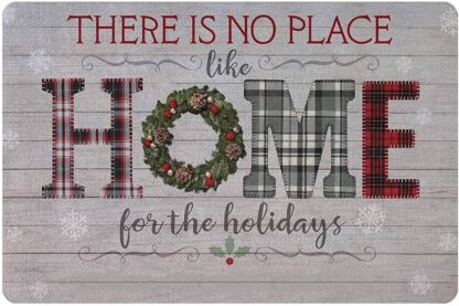 8x12 inch Christmas Metal Signs, There is No Place Like Home for The Holidays Sign